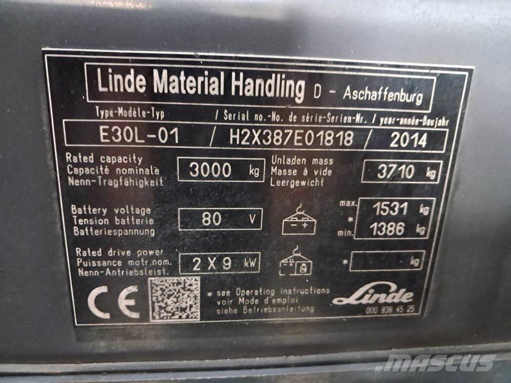 Linde E30L-01 Elektrische heftrucks