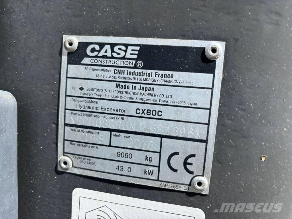 CASE CX 80 C Midigraafmachines 7t - 12t