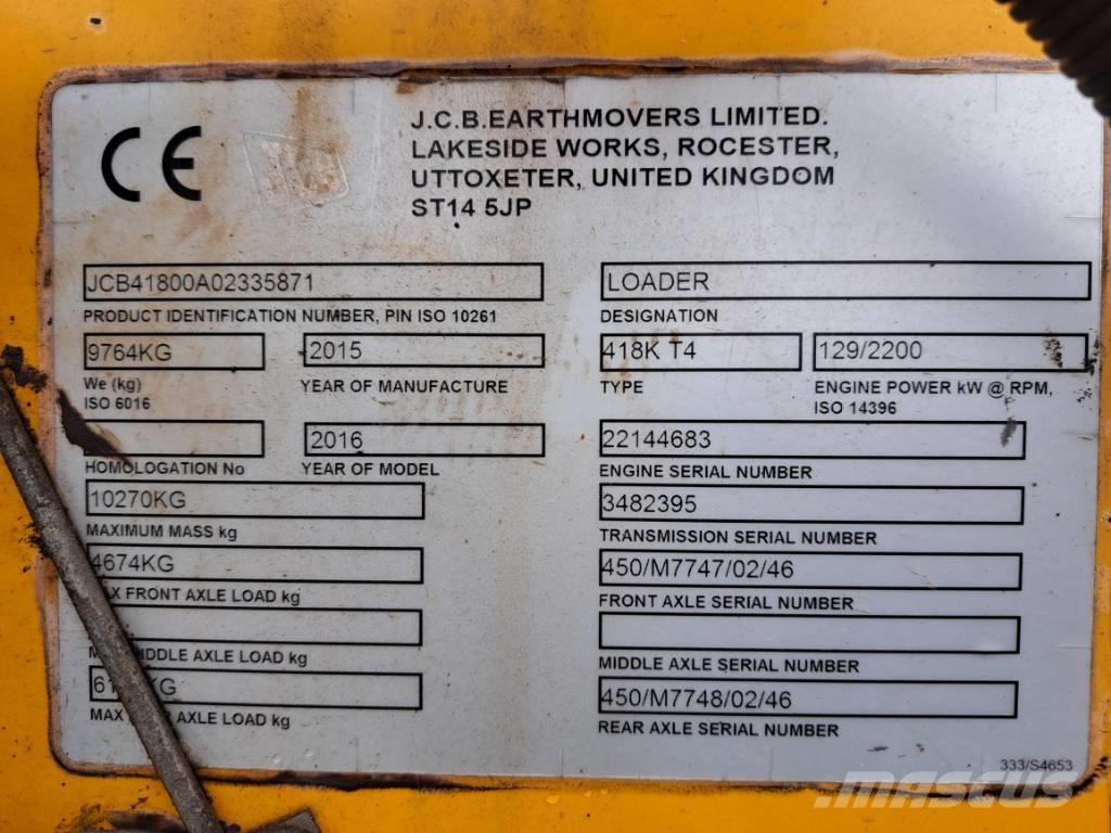 JCB 418 K Wielladers