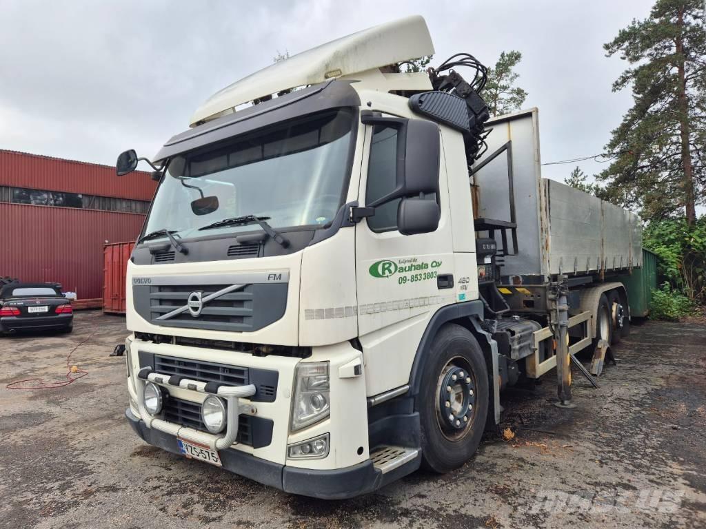 Volvo FM 460 Vlakke laadvloer met kraan