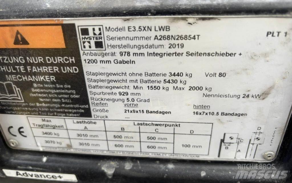 Hyster E 3.5 XN LWB Elektrische heftrucks