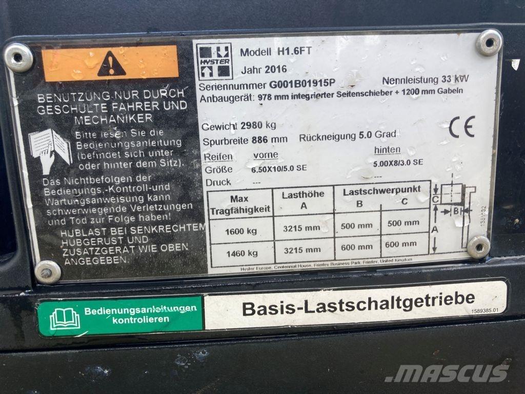 Hyster H 1.6 FT LPG heftrucks