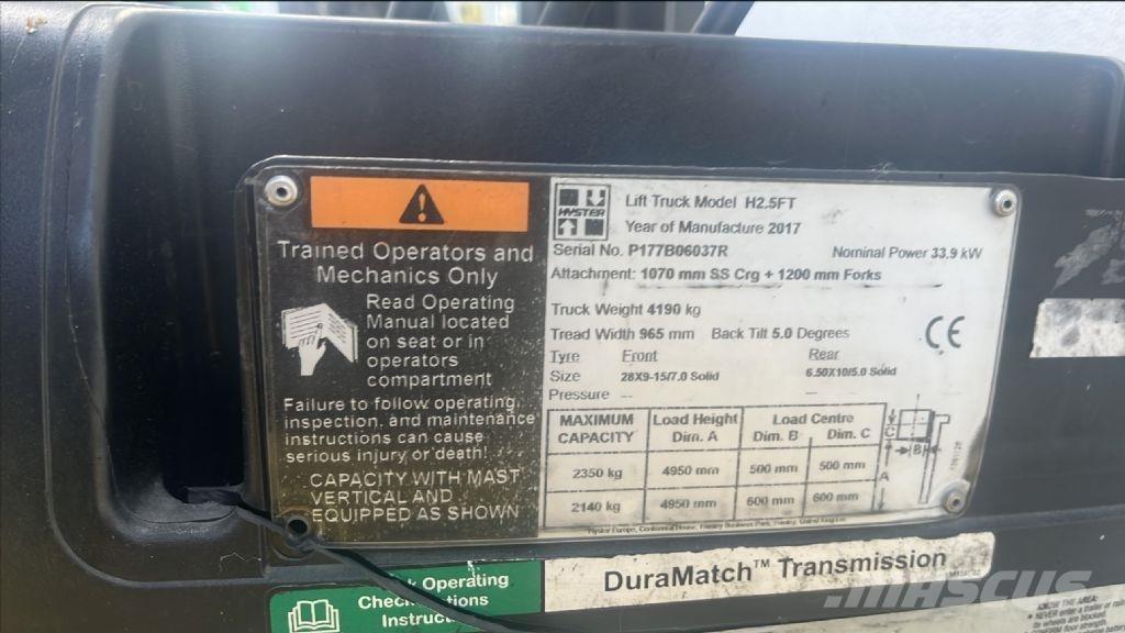 Hyster H 2.5 FT Diesel heftrucks