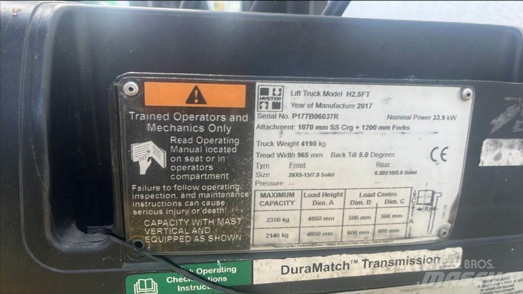 Hyster H 2.5 FT Diesel heftrucks