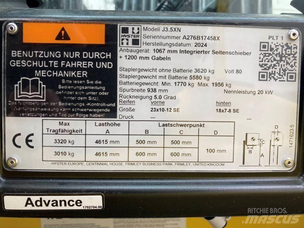 Hyster J 3.5 XN Elektrische heftrucks