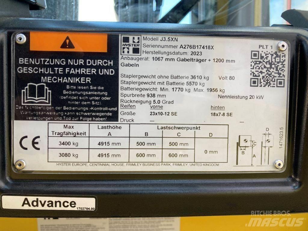 Hyster J 3.5 XN Elektrische heftrucks