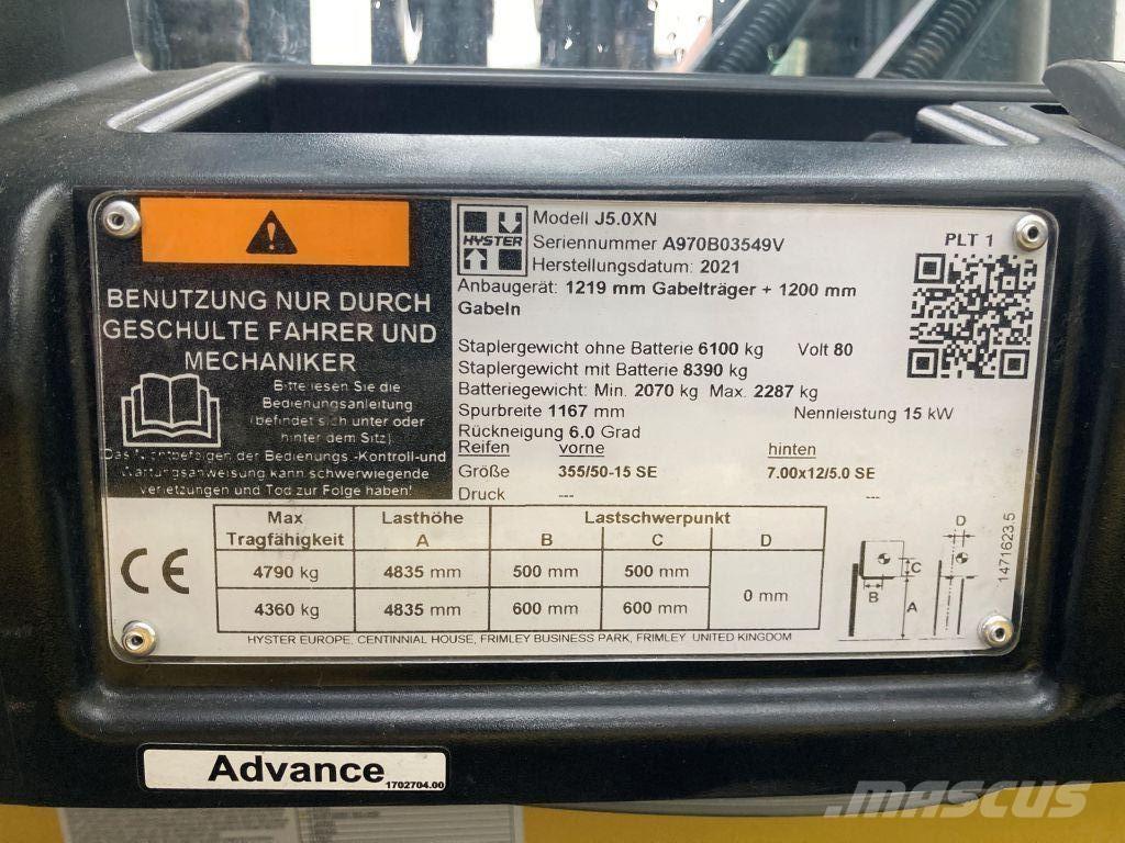 Hyster J 5.0 XN Elektrische heftrucks