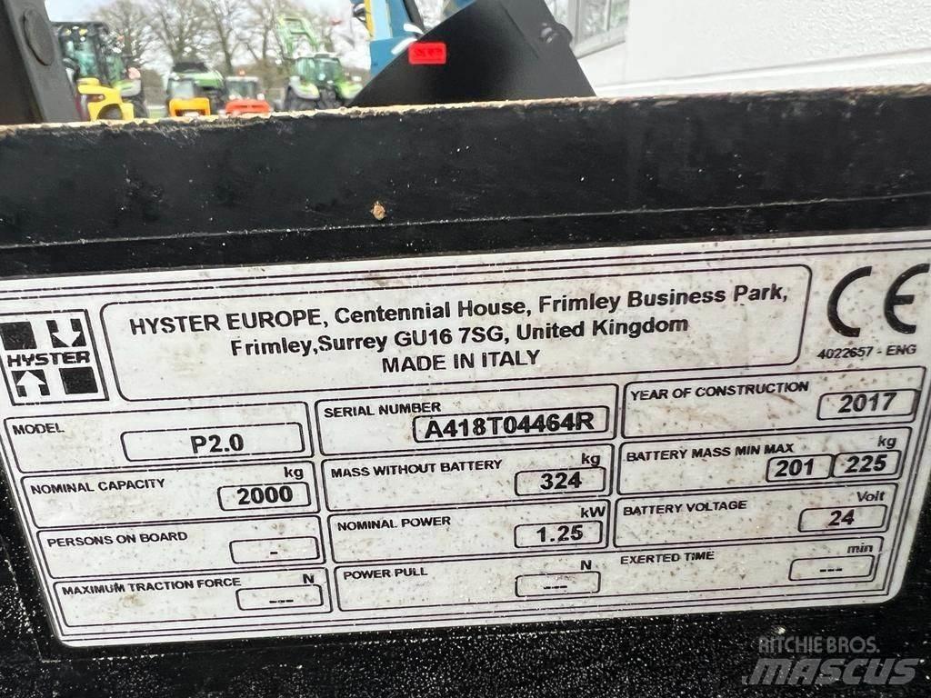 Hyster P 2.0 Electro-pallettrucks