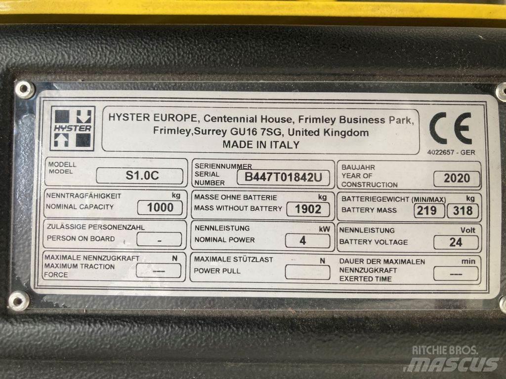 Hyster S 1.0 C Meeloop stapelaar