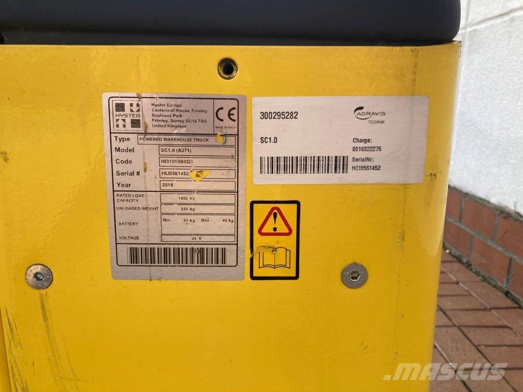 Hyster SC 1.0 Meeloop stapelaar