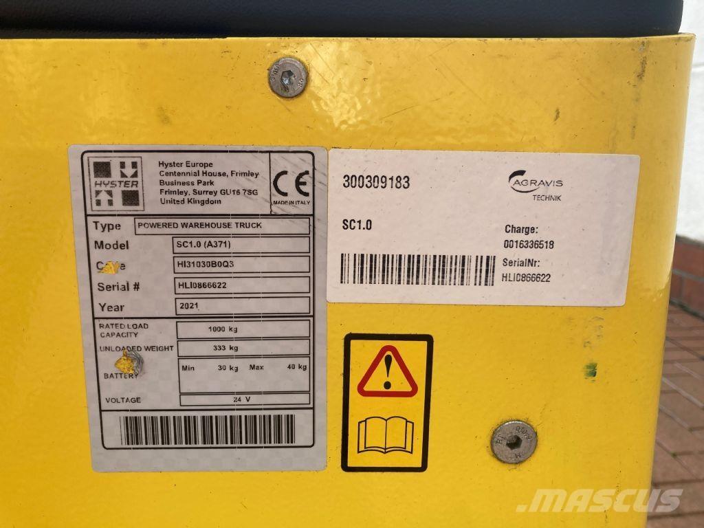 Hyster SC 1.0 Meeloop stapelaar