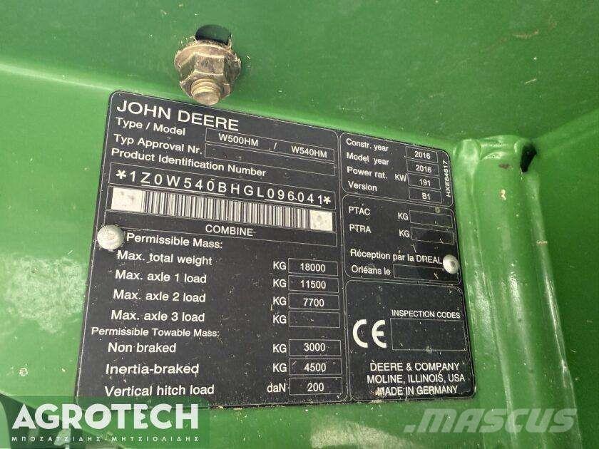 John Deere W540 HM Tractoren