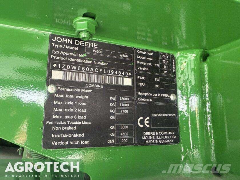 John Deere W650 Tractoren
