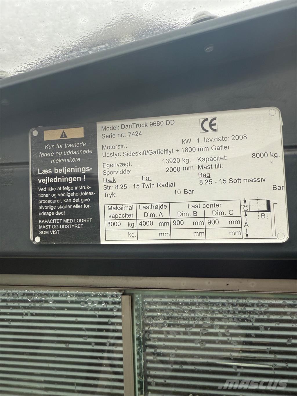 Dantruck 9680DD Diesel heftrucks