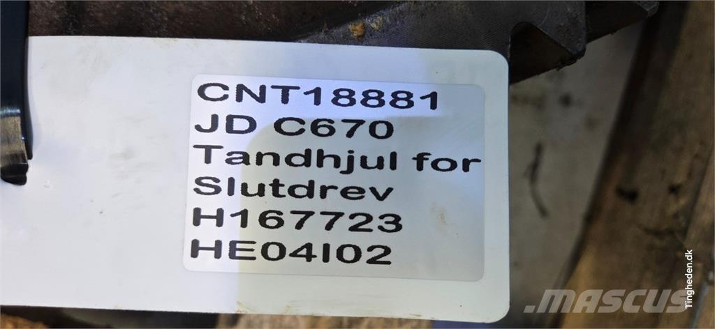 John Deere C670 Accessoires voor maaidorsmachines