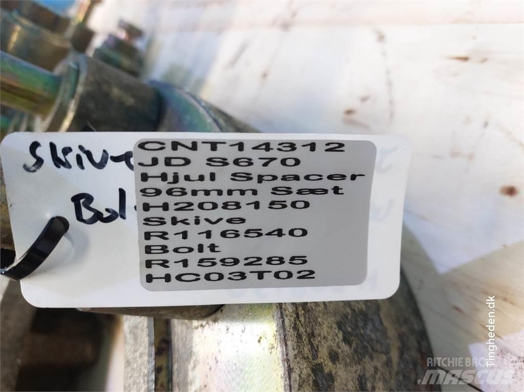John Deere S670 Banden, wielen en velgen