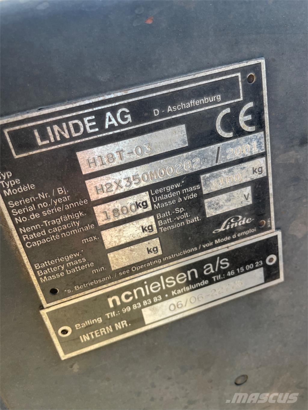 Linde H18T LPG heftrucks