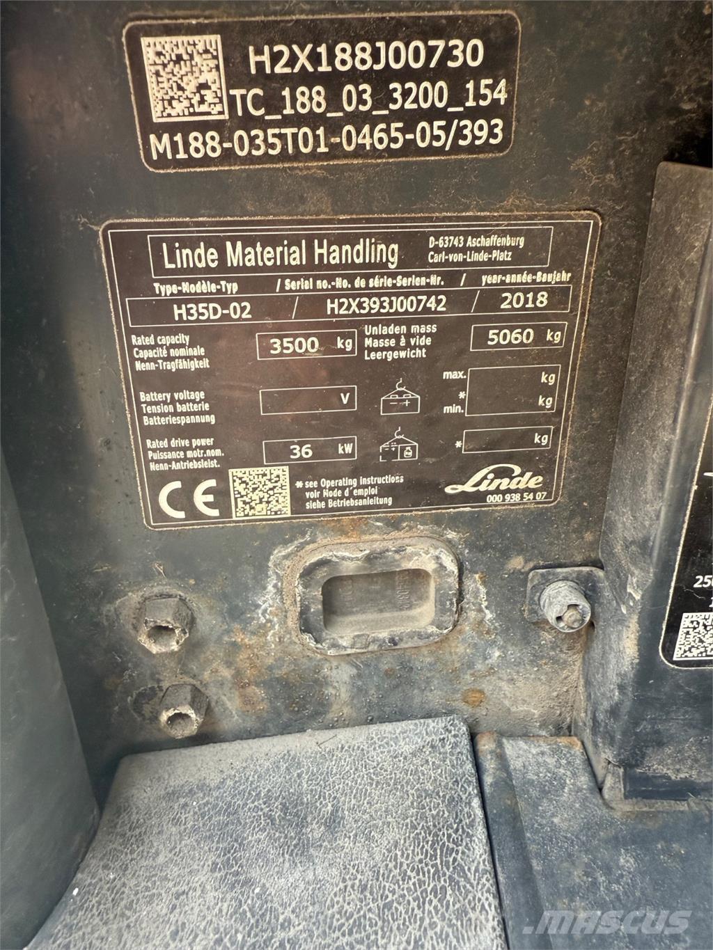 Linde H35D Diesel heftrucks