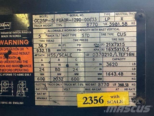 Doosan GC25P-5 Heftrucks overige