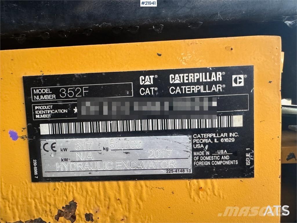 CAT 352F Rupsgraafmachines