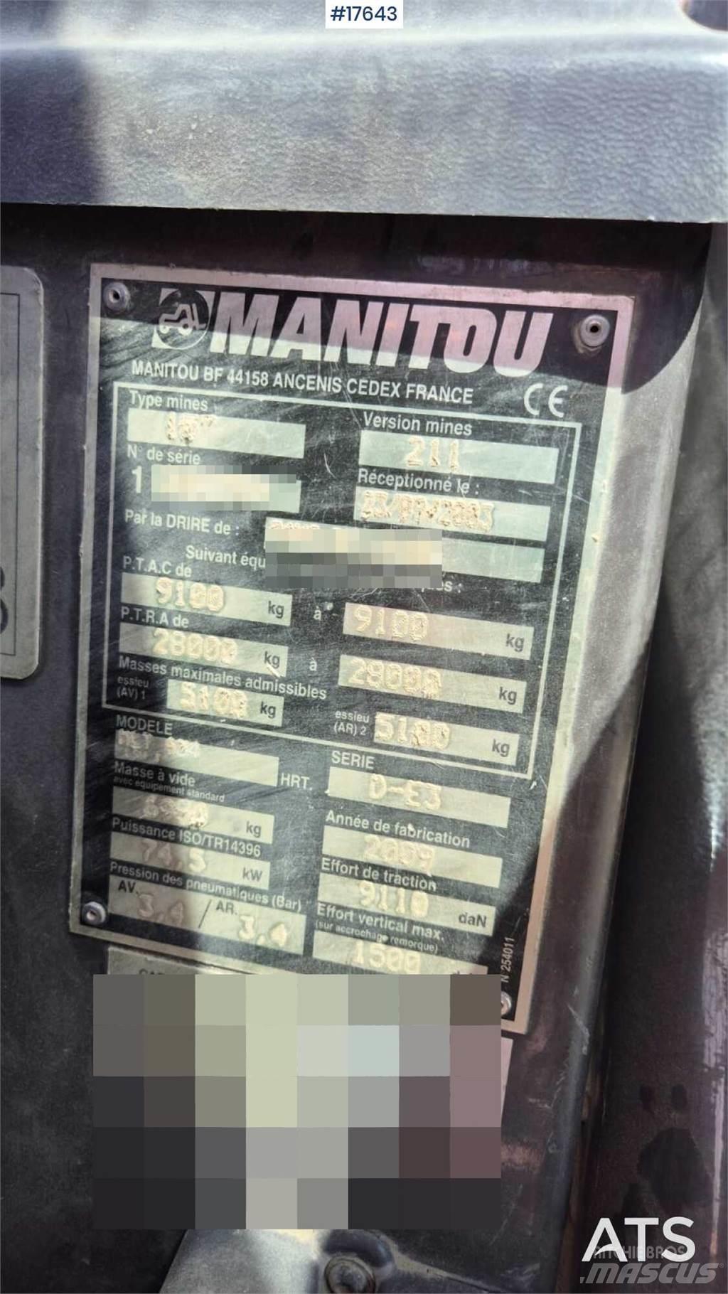 Manitou MLT 634 Verreikers