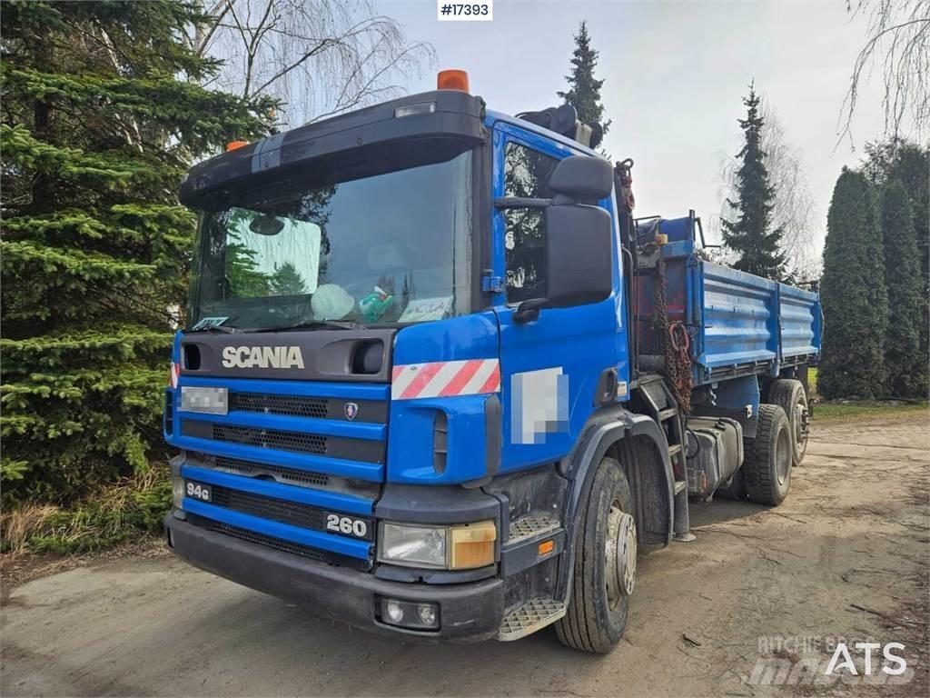 Scania 94G z HDS Vlakke laadvloer met kraan