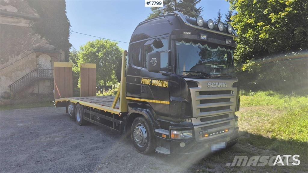 Scania R420 Vrachtwagen met vlakke laadvloer en lier