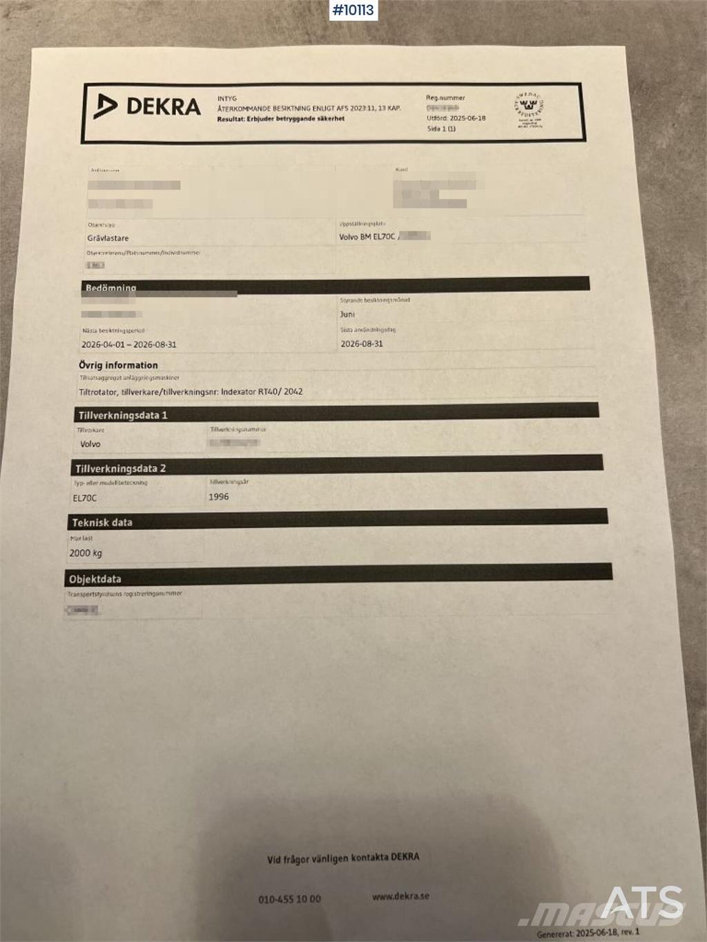 Volvo BM BM EL70C Graaf-laadcombinaties