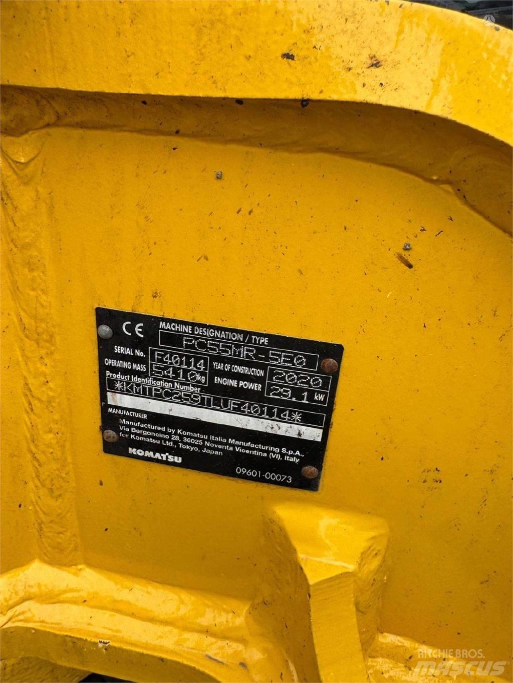 Komatsu PC55MR-5 Rupsgraafmachines