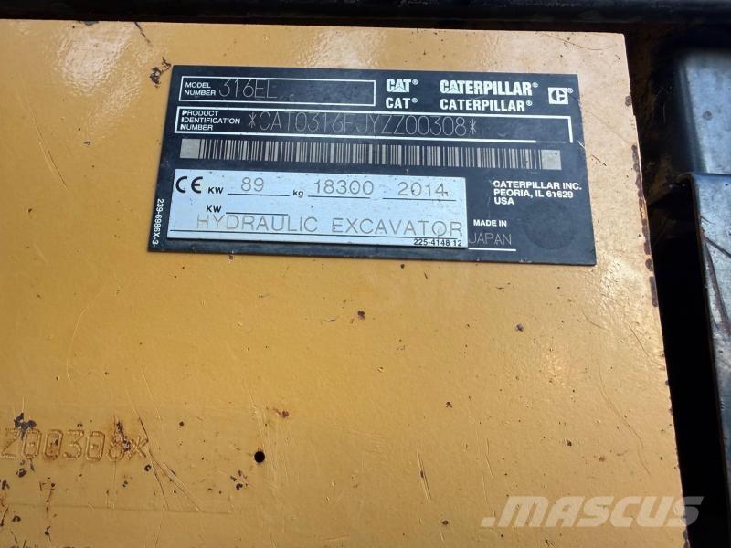 CAT 316E Rupsgraafmachines