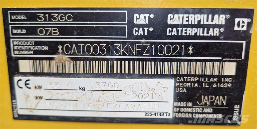 CAT 313GC Rupsgraafmachines