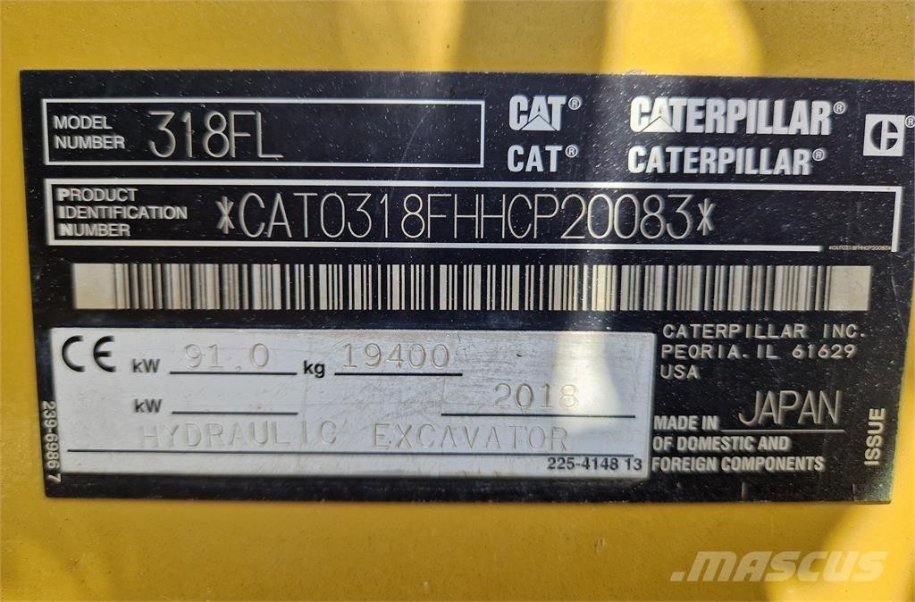 CAT 318FL Rupsgraafmachines