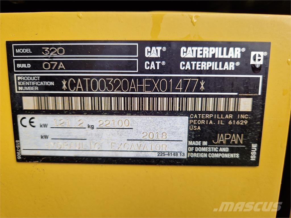 CAT 320 Rupsgraafmachines