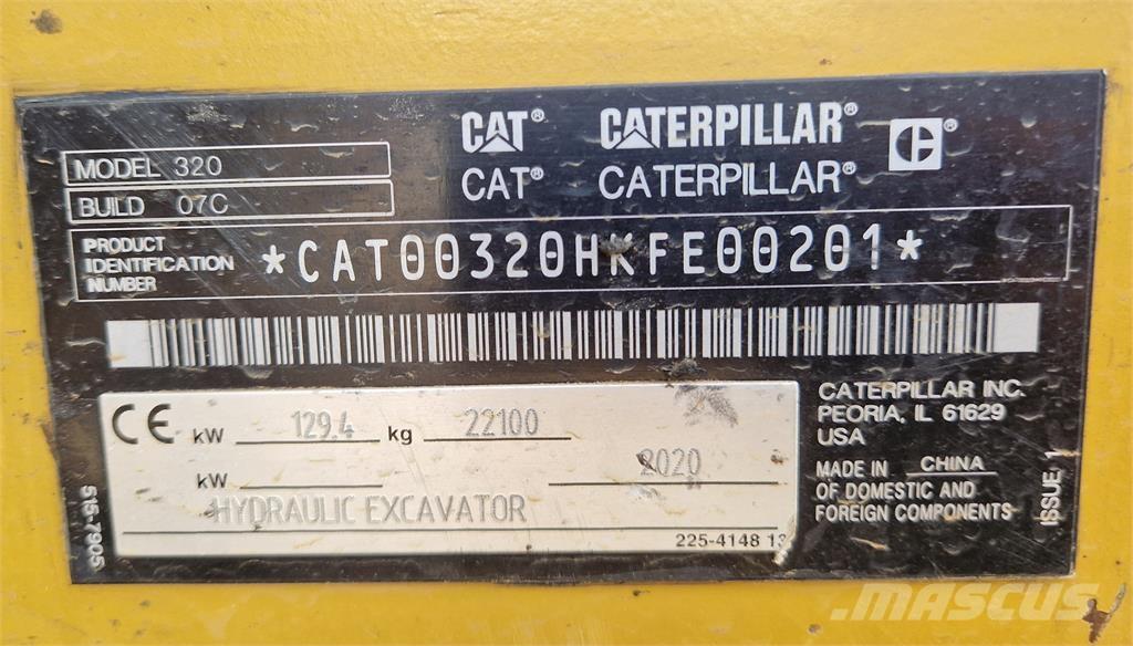 CAT 320 Rupsgraafmachines