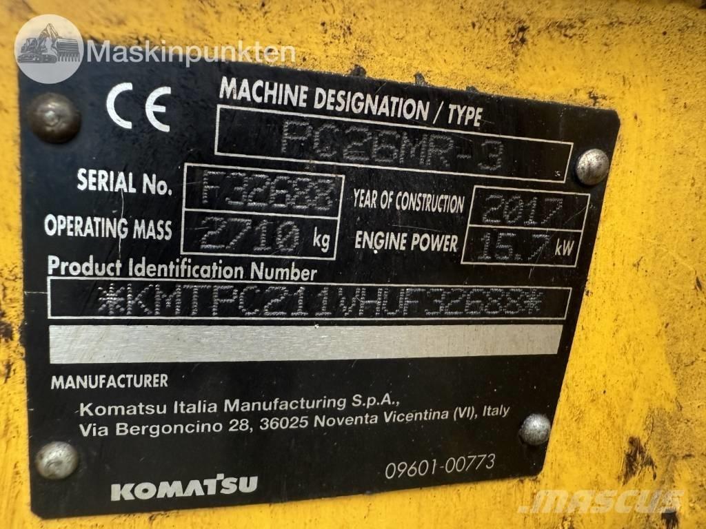 Komatsu PC 26 MR Minigraafmachines < 7t