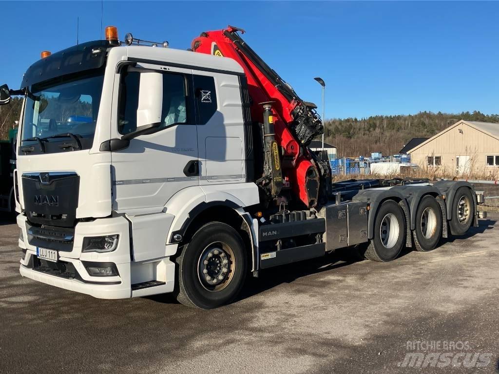 MAN TGS 35.510 Vlakke laadvloer met kraan