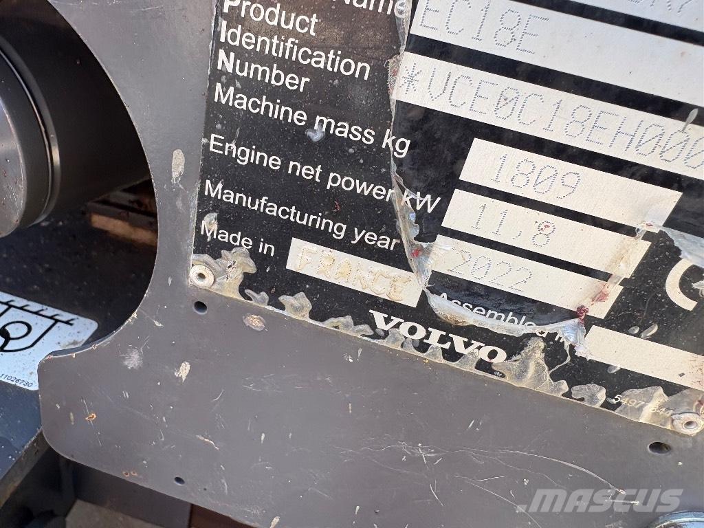 Volvo EC 18 E Minigraafmachines < 7t