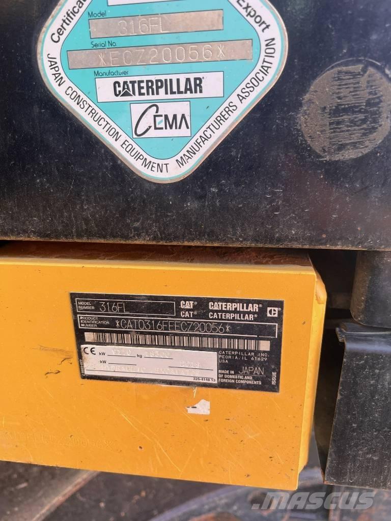 CAT 316FL Rupsgraafmachines