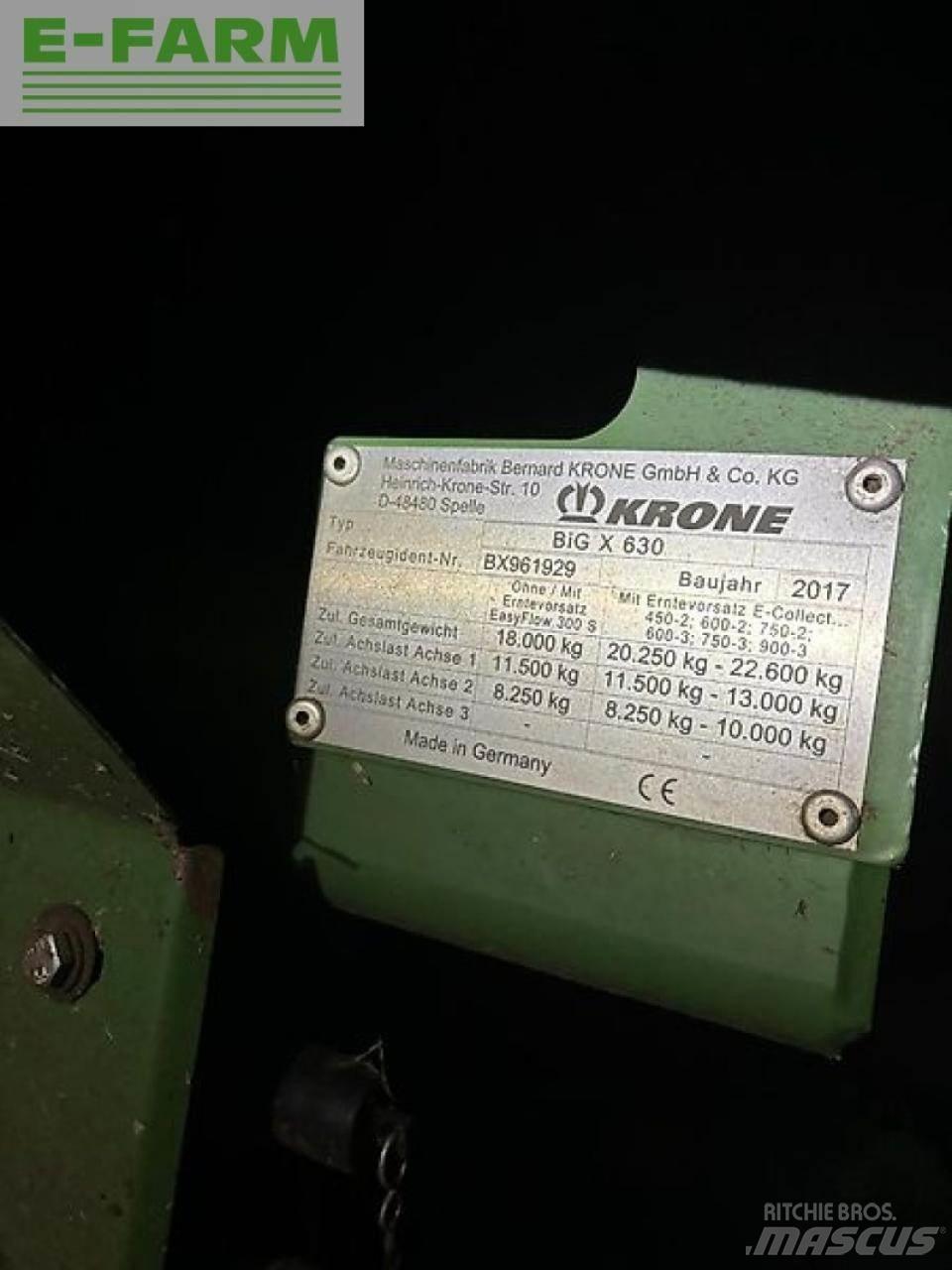 Krone big x 630 Zelfrijdende veldhakselaars