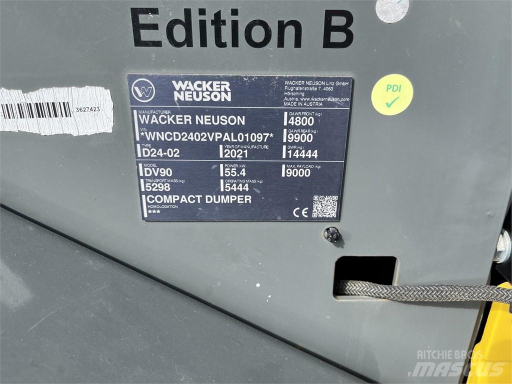 Wacker Neuson DV 90 Starre dumpers