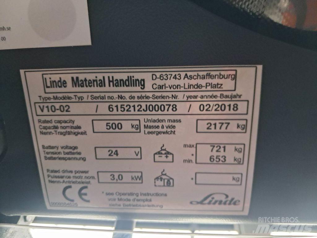 Linde V10-02 Orderpicker voor laag niveau