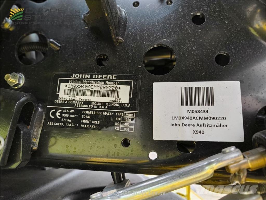 John Deere X940 Maaiers
