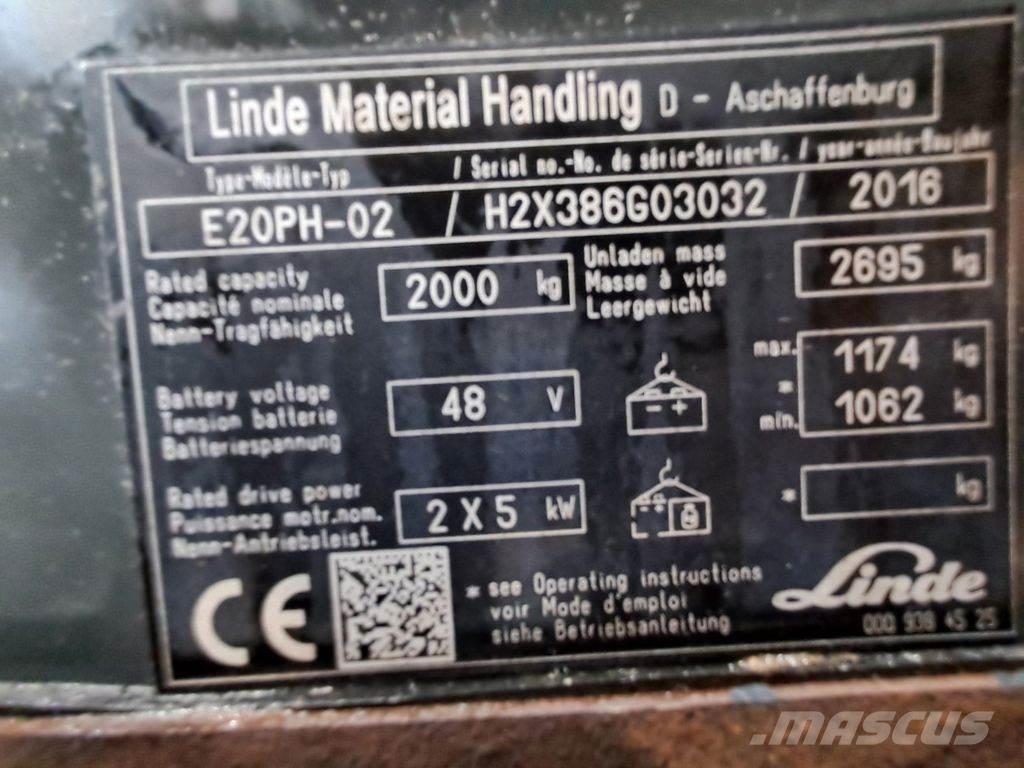 Linde E20PH-02 Elektrische heftrucks
