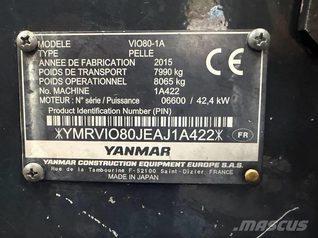 Yanmar Vio 80-1A Midigraafmachines 7t - 12t