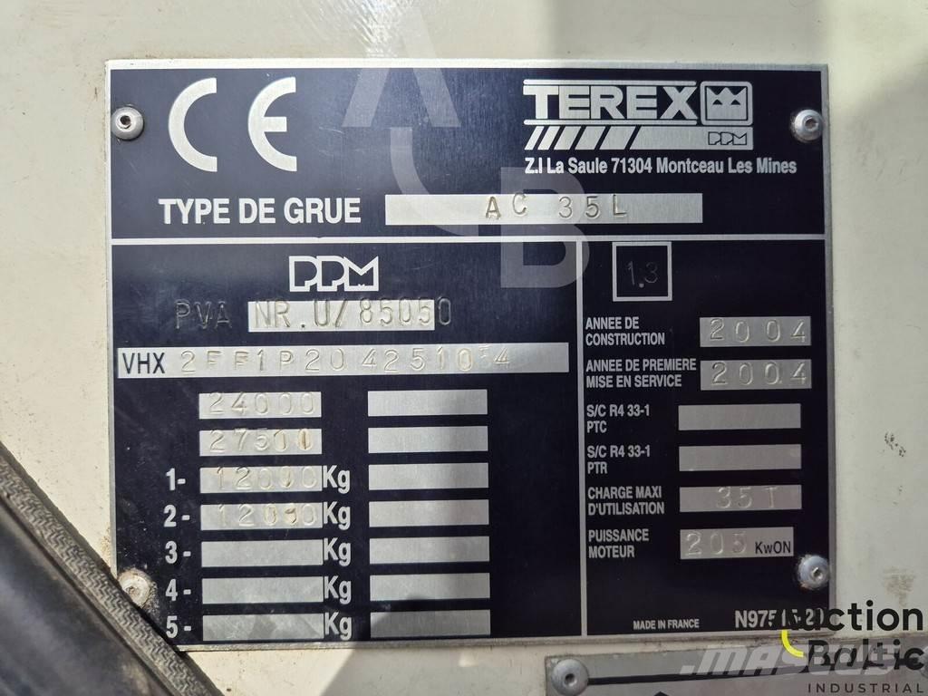 Terex AC 35 L Vlakke laadvloer met kraan
