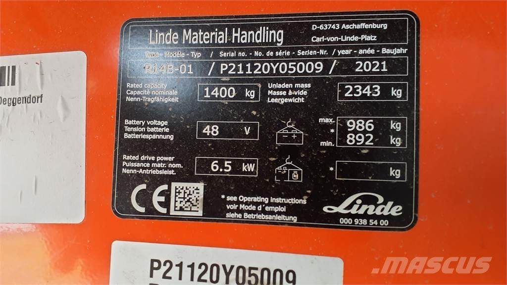 Linde R14B Reachtruck voor hoog niveau