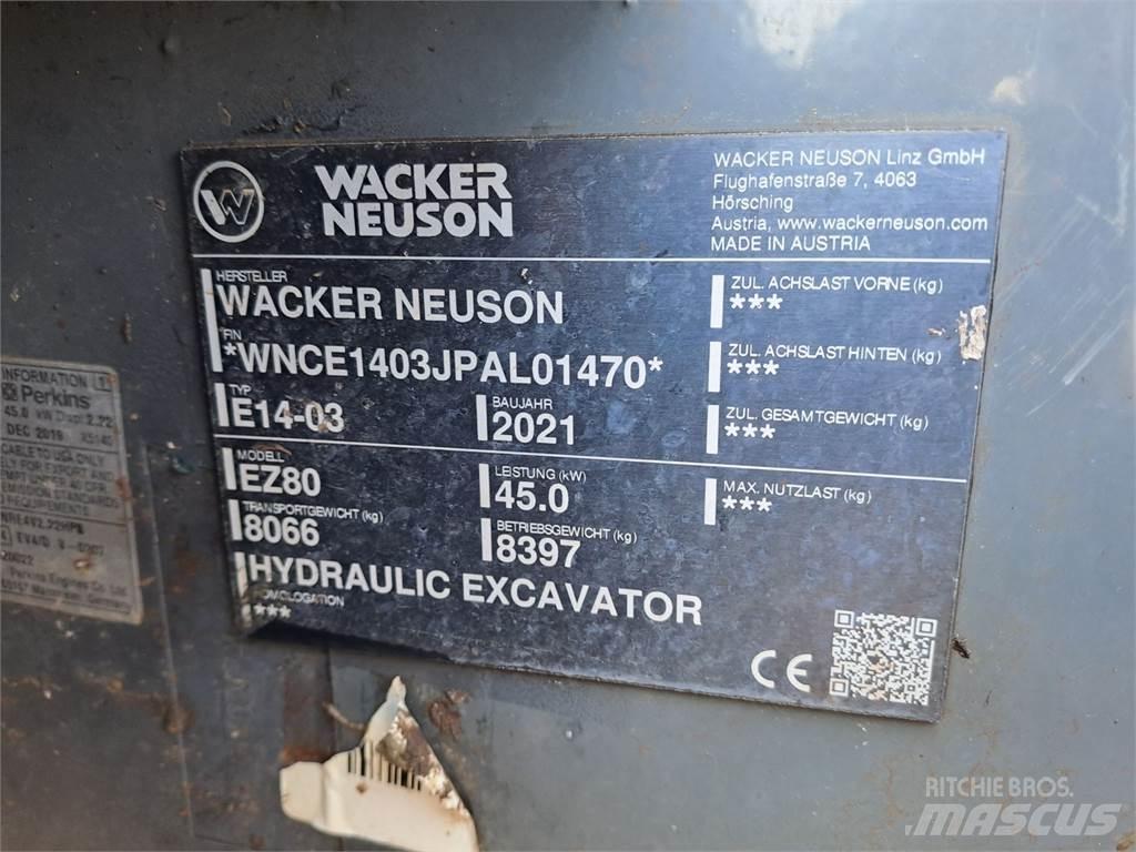 Wacker Neuson EZ80 Rupsgraafmachines