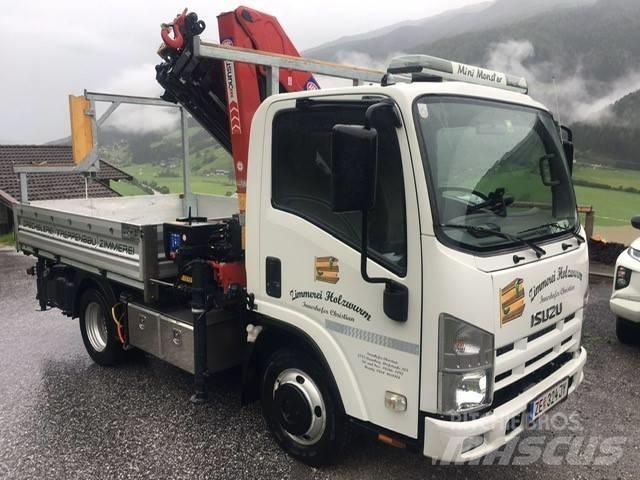 Isuzu N2 mit HMF 910 Vlakke laadvloer met kraan