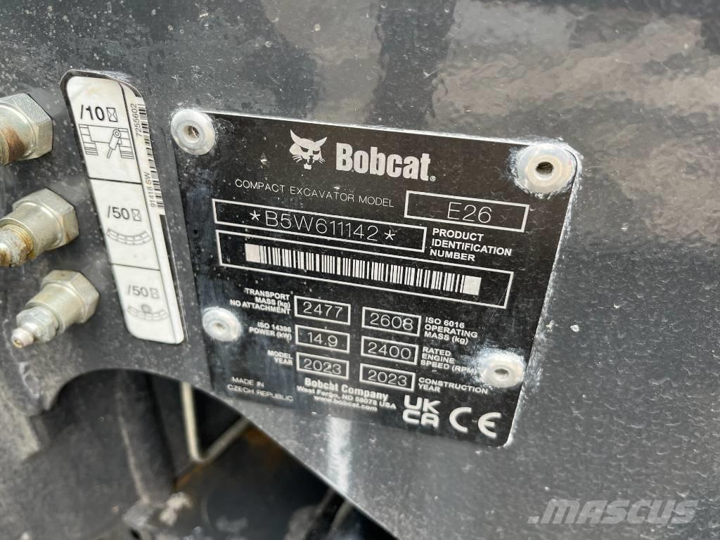 Bobcat E 26 Minigraafmachines < 7t