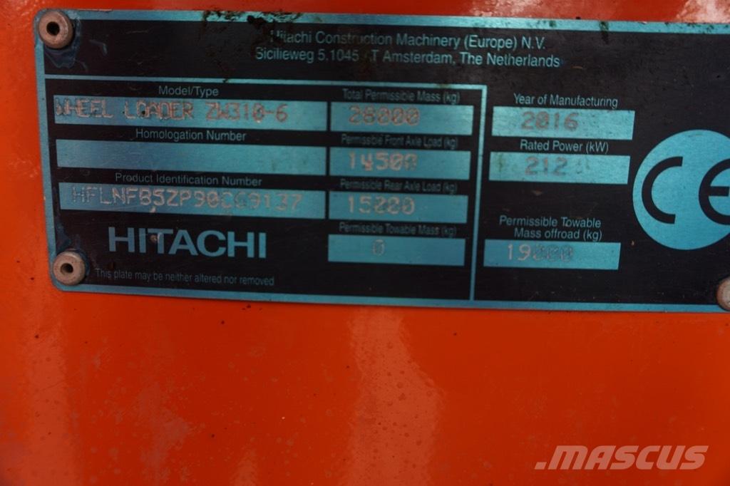 Hitachi ZW 310-6 Wielladers